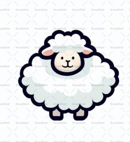 Flauschiges weißes Schaf